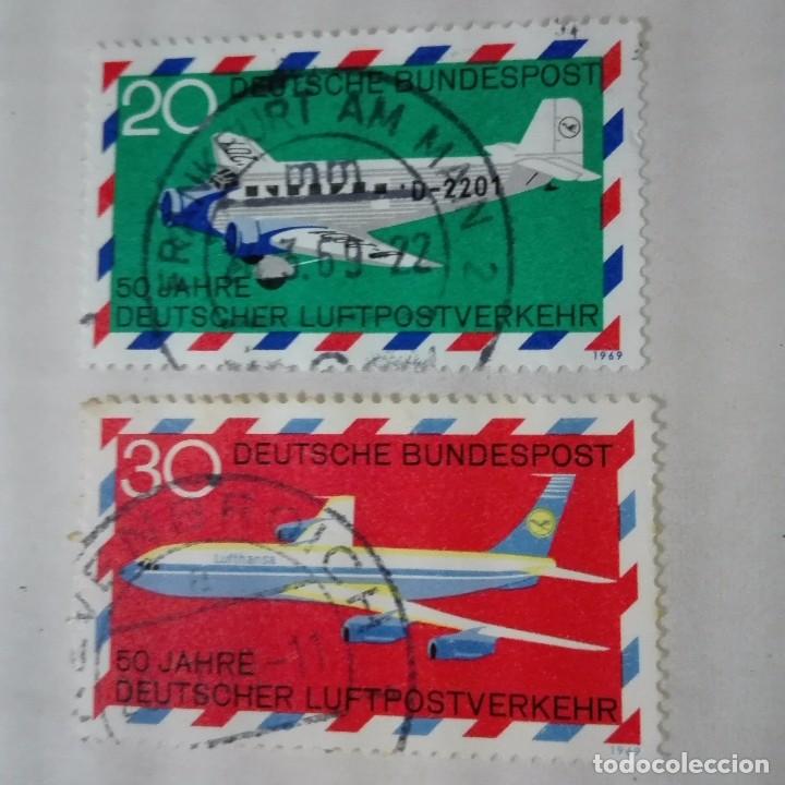 Stamps: REPUBLICA FEDERAL ALEMANA.- A&Ntilde;O 1969 YT NUM. PA1 Y PA2