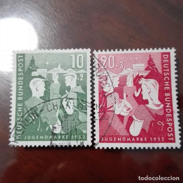 Sellos: REPUBLICA FEDERAL ALEMANA A&Ntilde;O 1952 YT 39 Y 40