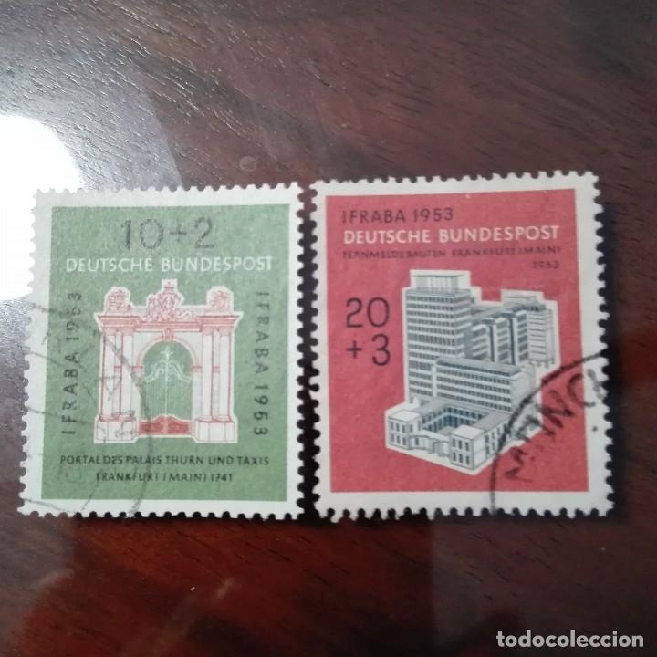 Sellos: REPUBLICA FEDERAL ALEMANA A&Ntilde;O 1953 YT NUM 57 Y 58