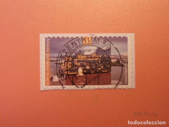 Sellos: ALEMANIA - EDIFICIOS - M&Uacute;SICA - FILARMONICA DEL ELBA - HAMBURGO. - Foto 1