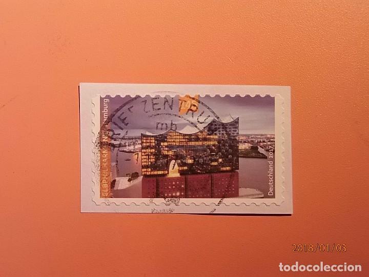 Sellos: ALEMANIA - EDIFICIOS - M&Uacute;SICA - FILARMONICA DEL ELBA - HAMBURGO. - Foto 1
