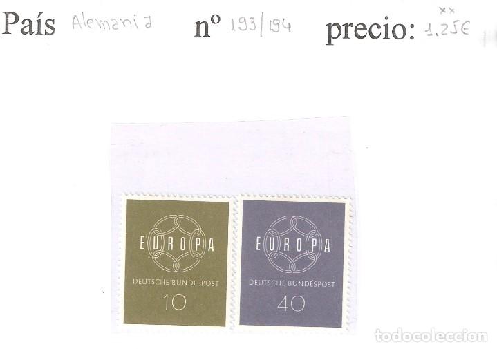 Sellos: ALEMANIA YVERT 193/194 - Foto 1
