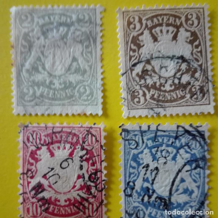 Sellos: BAVIERA          MICHEL 49-50-60 Y 65 - Foto 1