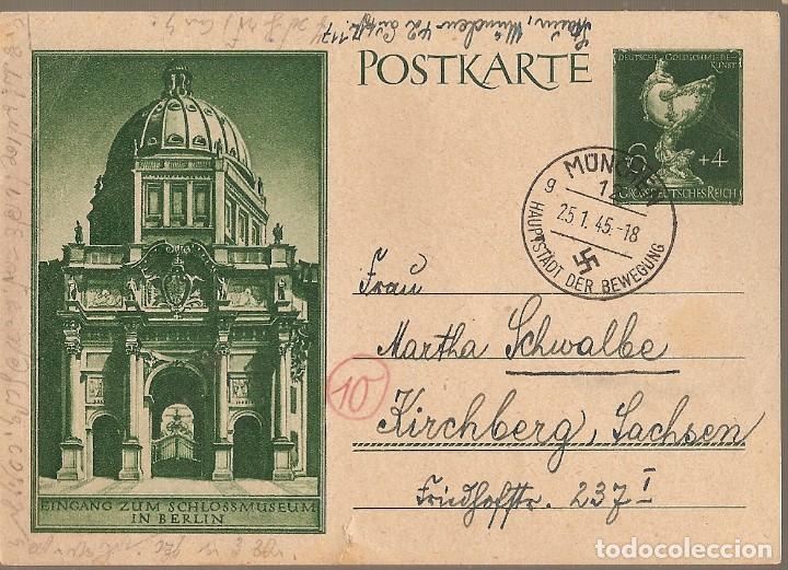 Sellos: Alemania & Marcofilia, Entrada al Museo Schloss de Berl&iacute;n, Munich Kirchberg 1945 (6861)