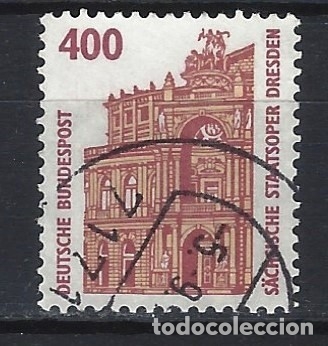 Sellos: ALEMANIA 1991 - Edificio de la &oacute;pera estatal de Dresde - SELLO USADO - Foto 1