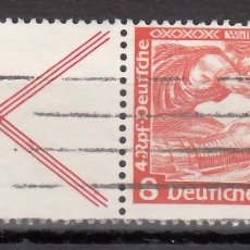 Sellos: ALEMANIA IMPERIO, 1933 MICHEL Nº W 51, PAREJAS Y COMBINACIONES.