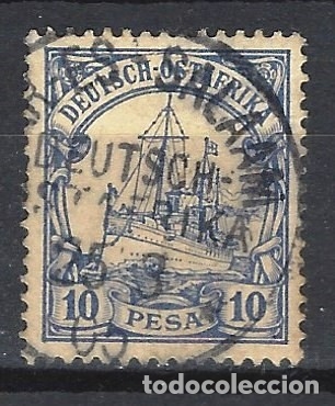 Stamps: &Aacute;FRICA ORIENTAL ALEMANA 1901 - EL ACORAZADO DEL KAISER HOHENZOLLERN - SELLO USADO