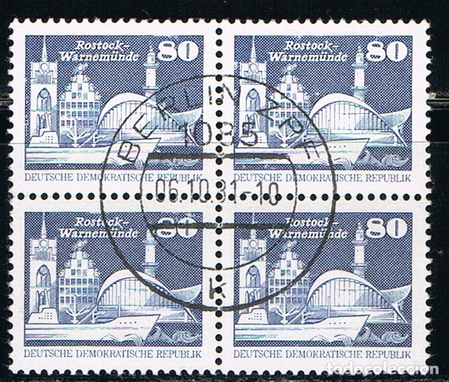 Sellos: ALEMANIA - BLOQUE DE 4 SELLOS - EDIFICIOS (USADO) LOTE 118 - Foto 1