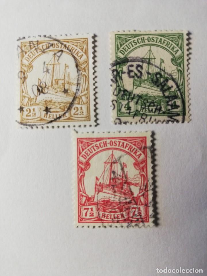 Selos: OFICINA ALEMANA OSTAFRICA A&Ntilde;O 1905 YT NUM. 22-23 Y 24