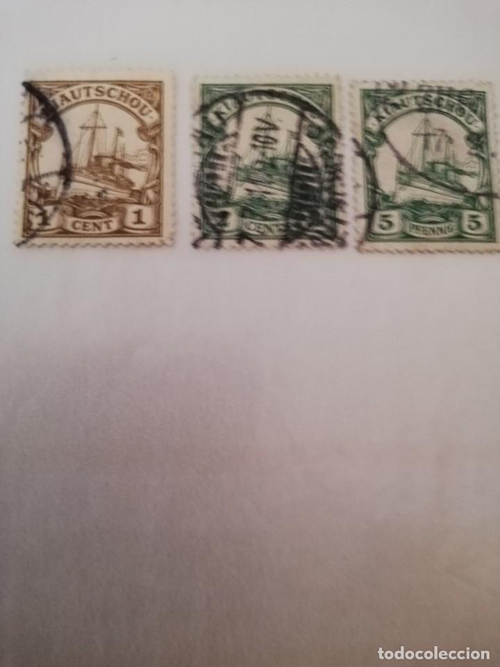 Selos: OFICINA ALEMANA KIAUTSCHOU.- A&Ntilde;O 1901/1905 .- YT 2-14 Y 15