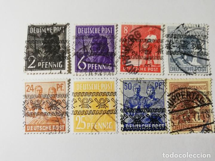 Briefmarken: OCUPACION ALIADA ZONA BRITANICA AMERICANA A&Ntilde;O 1948 YT 21.22.23.25.28.30.33 Y 34