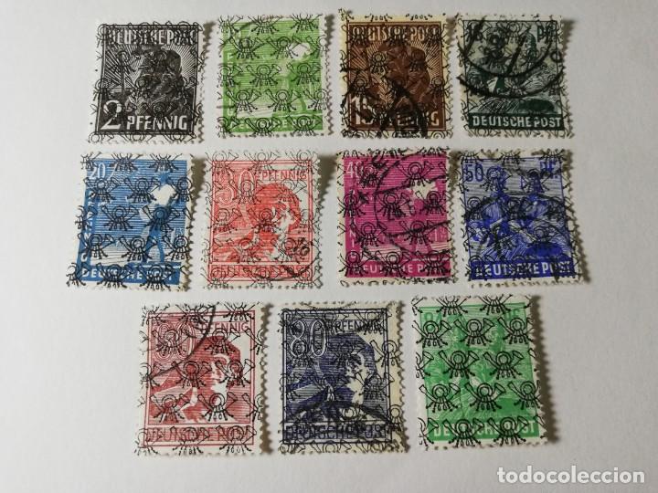 Briefmarken: OCUPACION ALIADA ZONA BRITANICA AMERICANA A&Ntilde;O 1948 YT 21.24.26.27.28.31.32.33.34.35 Y 36