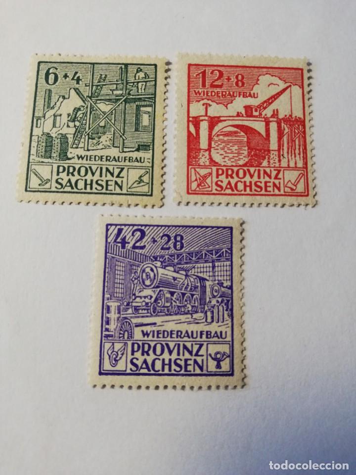 Briefmarken: OCUPACION ALIADA SAJONIA A&Ntilde;O 1946 YT 22.23 Y 24