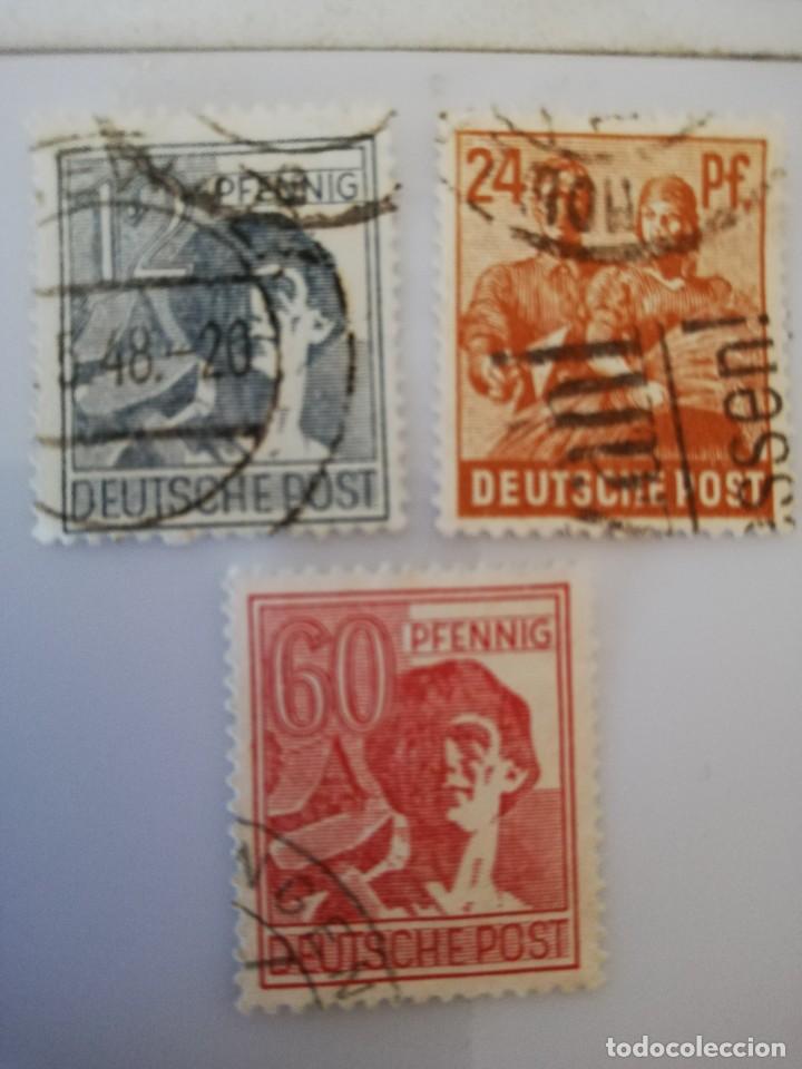Sellos: OCUPACION ALIADA CONJUNTA A&Ntilde;O 1948 YT 36-40 Y 45