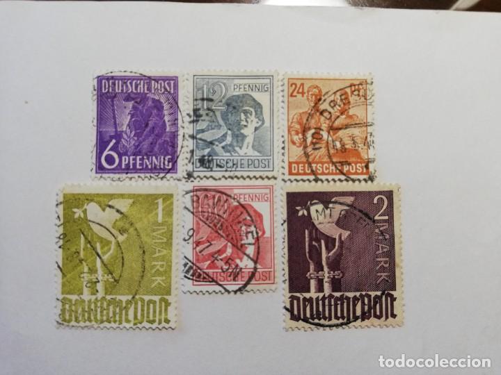 Briefmarken: OCUPACION ALIADA CONJUNTA A&Ntilde;O 1948 YT 33-36-40-45-49 Y 50 YA REBAJADO EN EL 50%