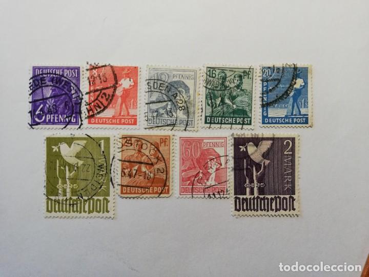 Briefmarken: OCUPACION ALIADA CONJUNTA A&Ntilde;O 1948 YT 33-34-36-38-39-40-45-49 Y 50