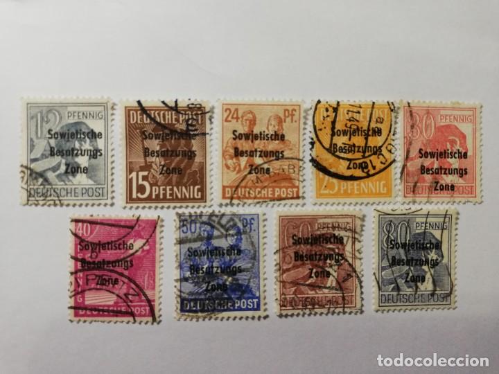 Briefmarken: OCUPACION ALIADA ZONA RUSA YT DDZS 12-13-16-17-18-19-20-21 Y 22 REBAJADO EN EL 50%