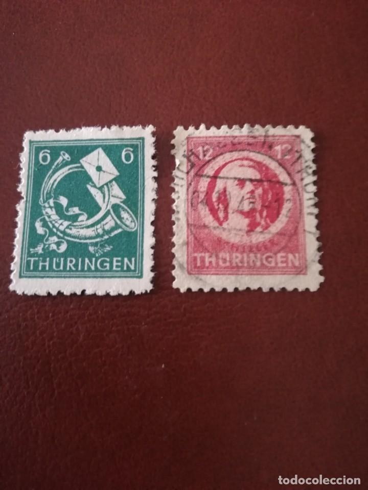 Stamps: OCUPACION ALIADA ZONA RUSA TURINGIA A&Ntilde;O 1945 MI DDTH 12 Y 14