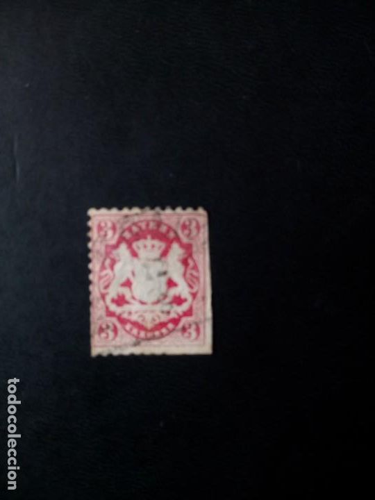 Francobolli: ALEMANIA, BAVIERA 1870, MICHEL 23Y, RECORTADO