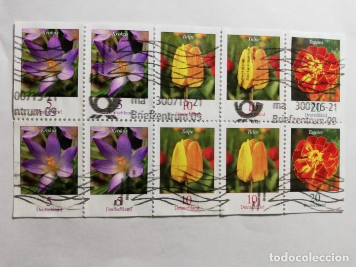 Stamps: REPUBLICA FEDERAL ALEMANA VARIOS A&Ntilde;OS FLORA SHEET 10 SELLOS