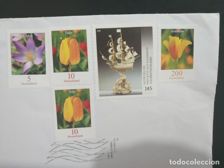 Sellos: SELLOS DE ALEMANIA DEUTSCHLAND: KROKUS + TULIPE (2) + JACOB ZELLER FREGATTE AUS ELFENBEIN + GOLDMOHN