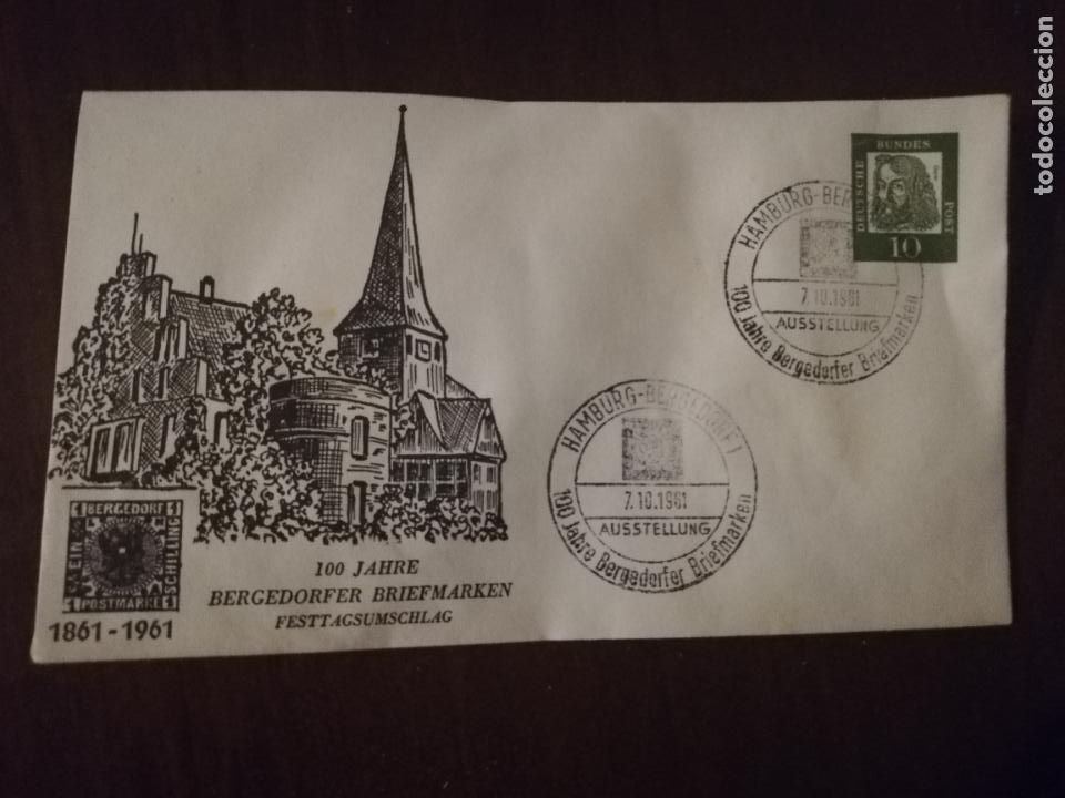 Timbres: SOBRE PRIMER DIA. ALEMANIA. HAMBURGO, 1961.