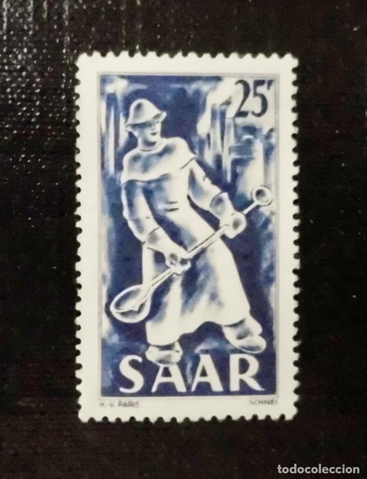 Sellos: SELLO POSTAL DE 1949 ALEMANIA SARRE, TEMAS LOCALES , 25 FR
