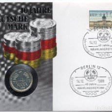 Sellos: BERLIN NUMISBRIEF 1987 MICHEL AT 1 + KM 37. Lote 215321052