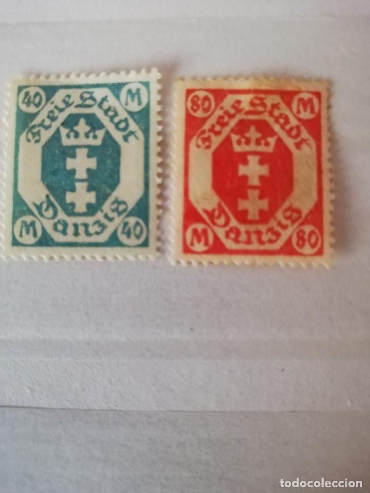 Sellos: DANZIG A&Ntilde;O 1923 YT 100 Y 101 - Foto 1