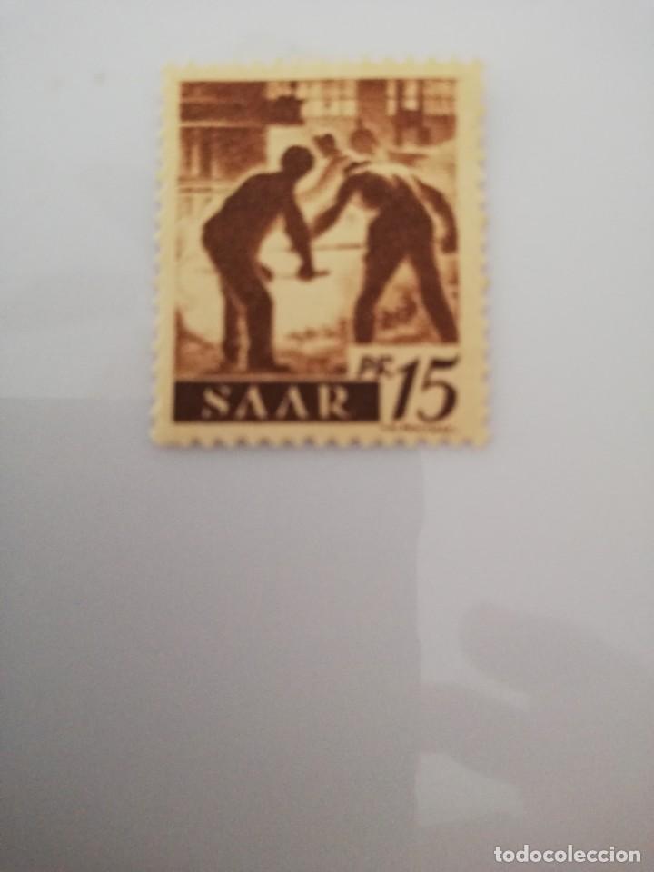 Sellos: SAAR A&Ntilde;O 1947 YT 202 - Foto 1