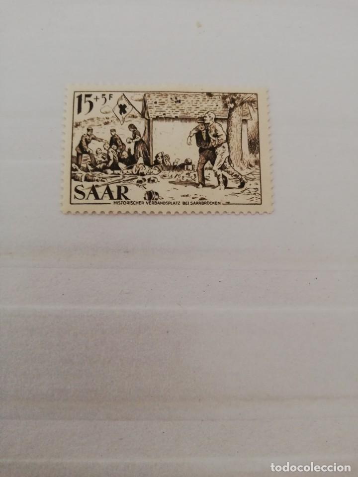 Sellos: SAAR A&Ntilde;O 1956 YT 352 - Foto 1