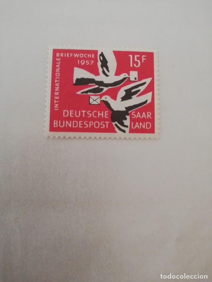Sellos: SAAR A&Ntilde;O 1957 YT 390 - Foto 1