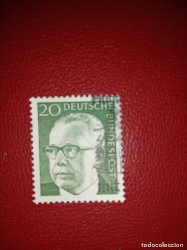 Stamps: ALEMANIA - VALOR FACIAL 20 - A&Ntilde;O 1970 - PRESIDENTE: GUSTAV HEINEMANN - YV 507 - MI 637