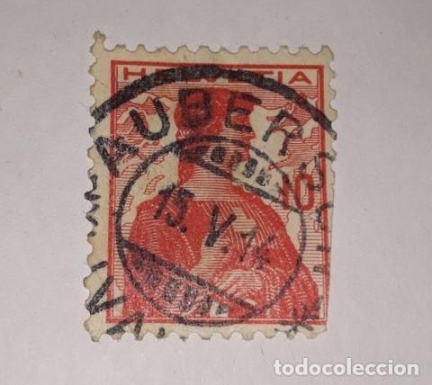 Sellos: SELLO SUISSE. HELVETIA. N&ordm; 131.ROJO