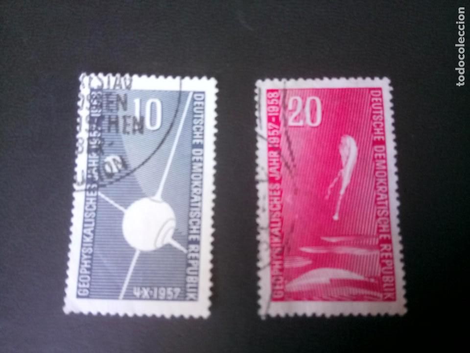 Sellos: ALEMANIA, REP&Uacute;BLICA DEMOCR&Aacute;TICA RDA DDR, 1957/8, A&Ntilde;O INTERNACIONAL GEOFISICA, MICHEL 603,616
