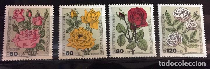Sellos: Alemania Berlin, Rosas - Foto 1