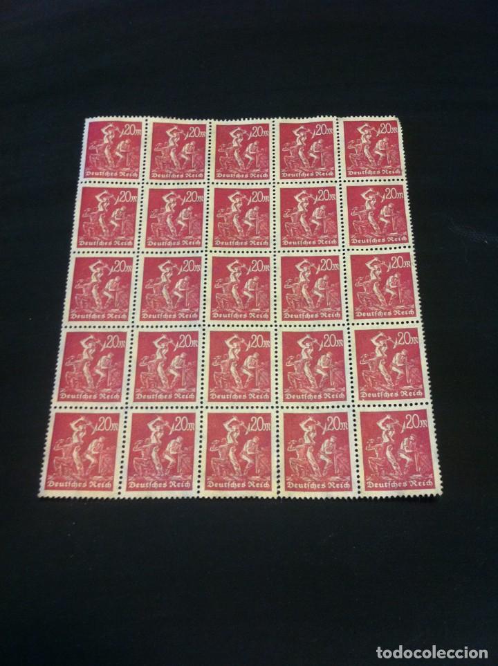 Stamps: SELLO - STAMP. DEUTCHES REICH. 20M. 25 SELLOS PLANCHA. ALEMANIA-DEUTCHSLAND