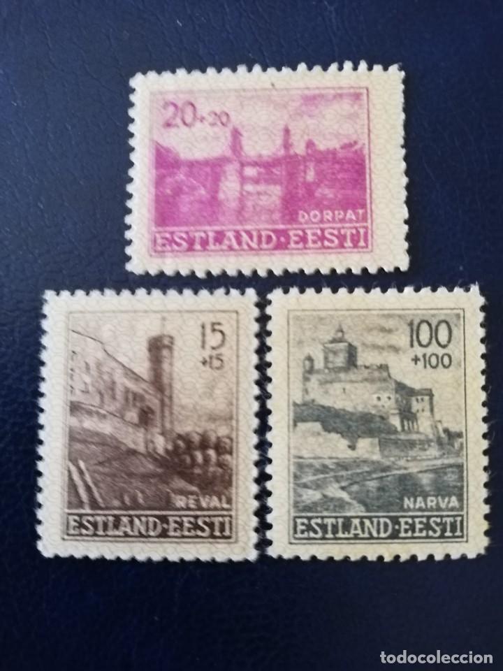 Sellos: ESTONIA A&Ntilde;O 1941 MI 4-5 Y 6
