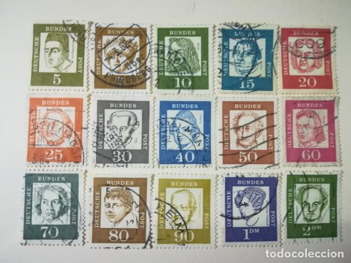 Sellos: REPUBLICA FEDERAL ALEMANA A&Ntilde;O 1961 (QUINCE SELLOS)