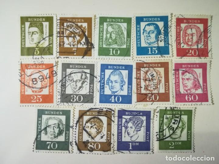 Sellos: REPUBLICA FEDERAL ALEMANA A&Ntilde;O 1961 (CATORCE SELLOS)
