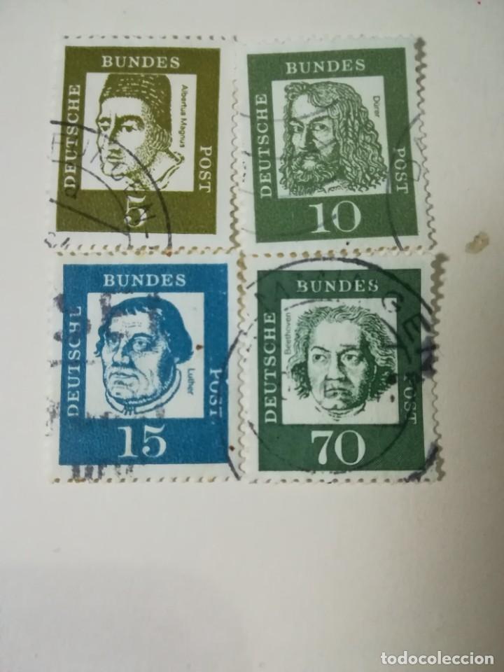 Sellos: REPUBLICA FEDERAL ALEMANA A&Ntilde;O 1961 (CUATRO SELLOS)
