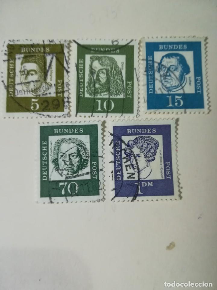 Stamps: REPUBLICA FEDERAL ALEMANA A&Ntilde;O 1961 (CINCO SELLOS)