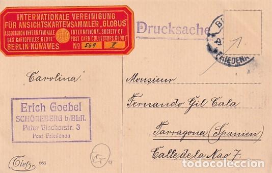 Selos: Franqueo curioso sobre tarjeta postal k&ouml;nigl. Internationale Vereinigung f&uuml;r ansichtskartensammler G
