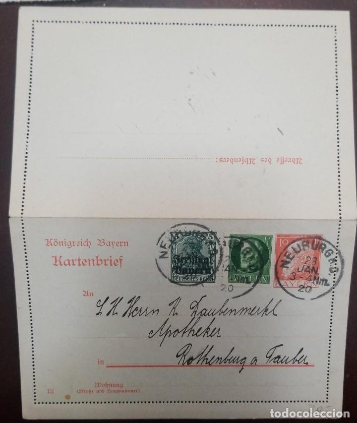 Sellos: O) 1920 BAVIERA ALEMANA, BAYERN, REY LUDWIG III, PRINCE REGENT LUITPOLD, ALEMANIA FREIFTAAT BANERN S