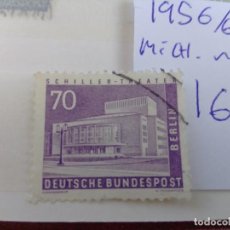 Sellos: ALEMANIA 1956-62 DEUTSCHES BUNDESPOST BERLIN VALOR MICHEL 2017 16€. Lote 271963198