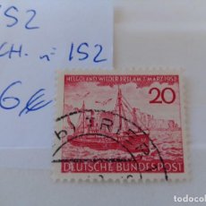 Sellos: ALEMANIA 1952 DEUTSCHE BUNDESPOST VALOR MICHEL 2017 6€. Lote 271963763