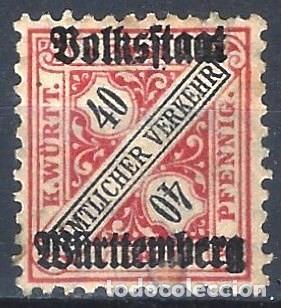 Sellos: ALEMANIA, WURTEMBERG 1919 - SELLO DE SERVICIO, SOBREIMPRESO - MH*