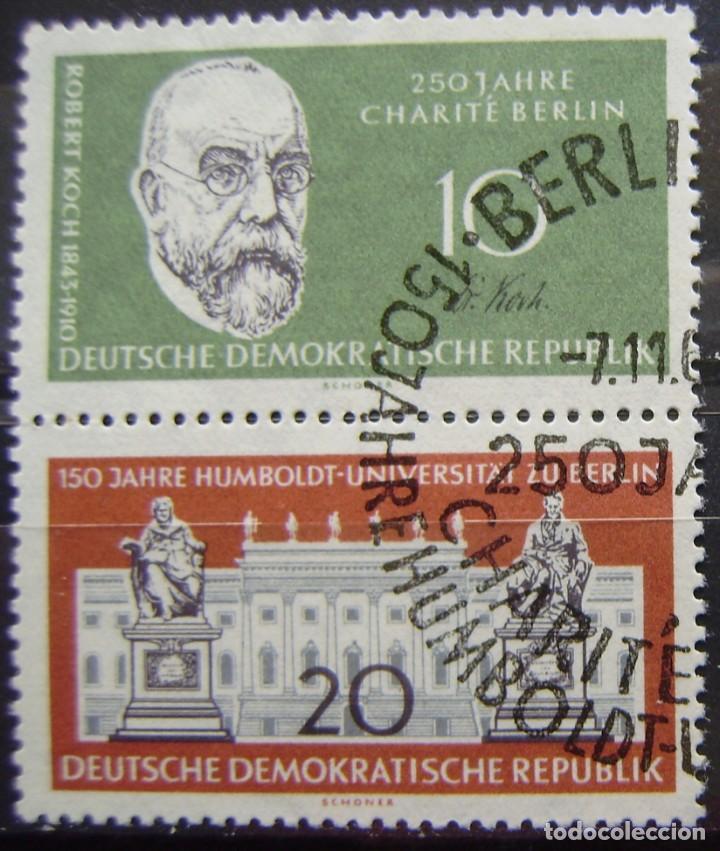 Sellos: ALEMANIA D.D.R. - IVERT N&ordm; 510+511 SELLOS USADOS EN PAREJA - UNIVERSIDAD HUMBOLDT