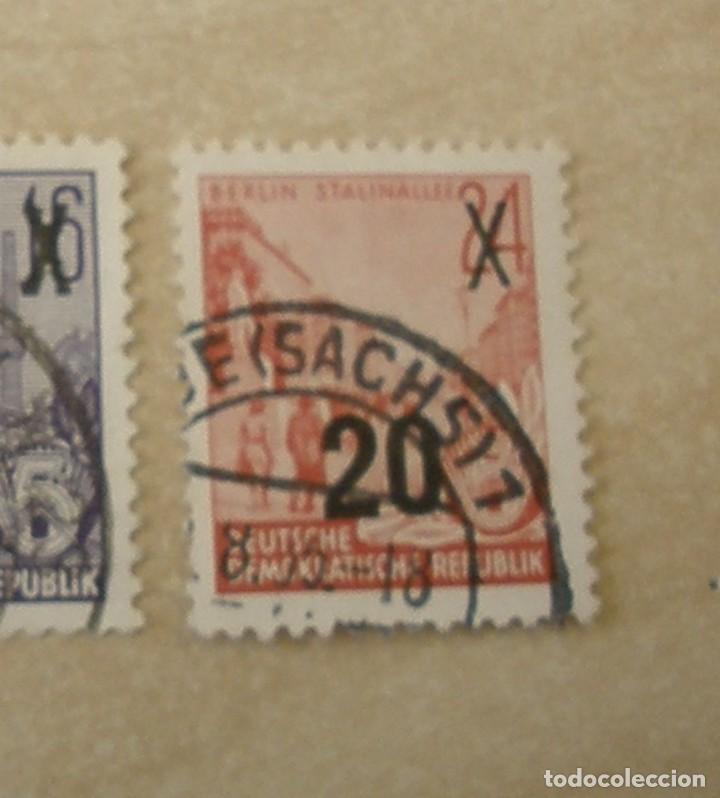 Sellos: ALEMANIA 1957 -EDIFICIOS - Avenida Stalin de Berl&iacute;n - Foto 1