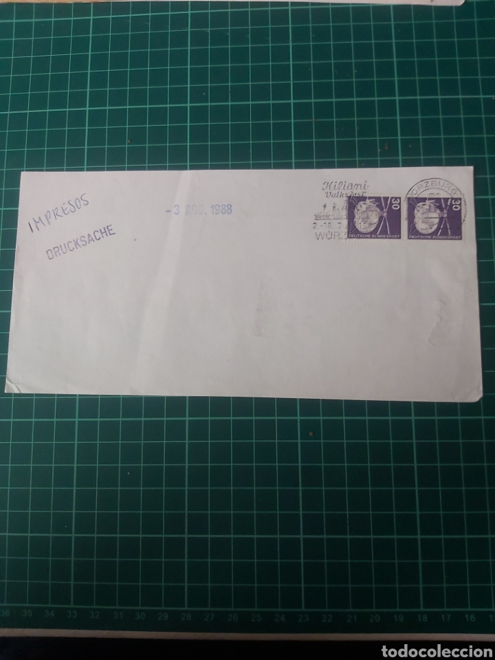 Briefmarken: 1988 ALEMANIA MATASELLO KILIAMI VALKSPIRT DRUKSACHE
